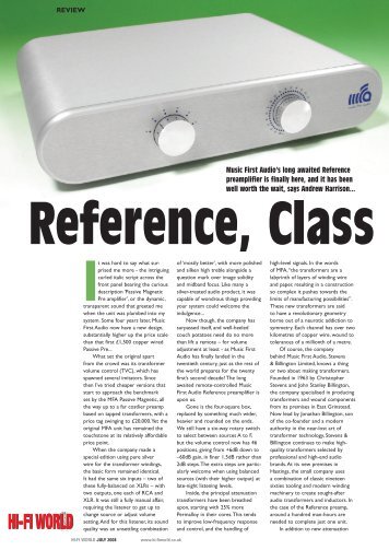 Reference, Class - Music First Audio