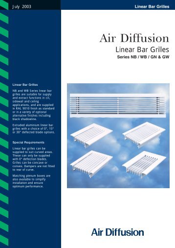 Linear Bar Grilles - Air Diffusion