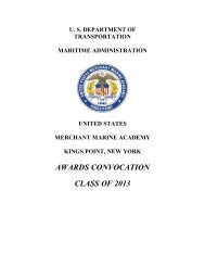awards convocation class of 2013 - US Merchant Marine Academy