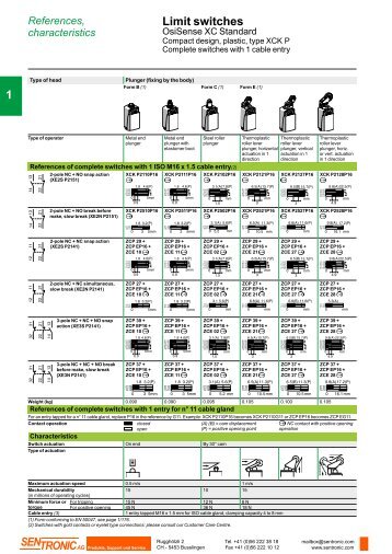 Telemecanique Limit switches OsiSense XC Basis XCK P