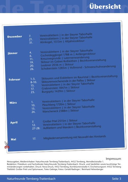 Winterprogramm 2012/13 - Ternberg-Trattenbach - Naturfreunde