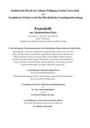 Festschrift - Frankfurter FÃƒÂ¶rderverein fÃƒÂ¼r Physikalische ...