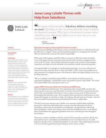 Jones Lang LaSalle: A CRM Case Study - Salesforce.com
