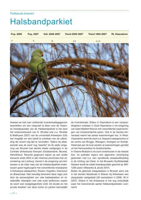 Broedvogels in Vlaanderen 2006-2007 - Instituut voor Natuur- en ...