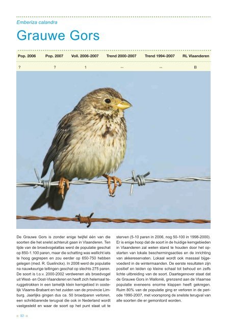 Broedvogels in Vlaanderen 2006-2007 - Instituut voor Natuur- en ...