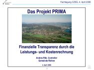 Finanzielle Transparenz durch die KLR - CZSG