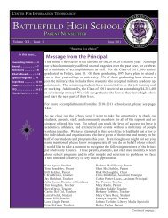 Newsletter 3 - Battlefield High School