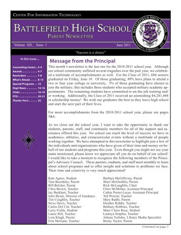 Newsletter 3 - Battlefield High School