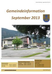 Gemeindeinformation September 2013 - Naturparkgemeinde Höfen