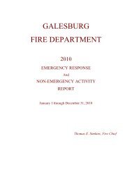 GALESBURG FIRE DEPARTMENT - City of Galesburg