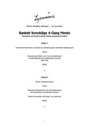 Bankett VorschlÃ¤ge 4-Gang MenÃ¼s - Candrian Catering AG