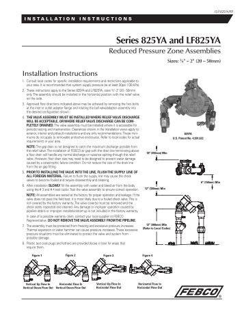 Installation Instructions - Febco