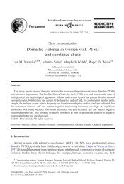 Domestic violence in women with PTSD and ... - Seeking Safety