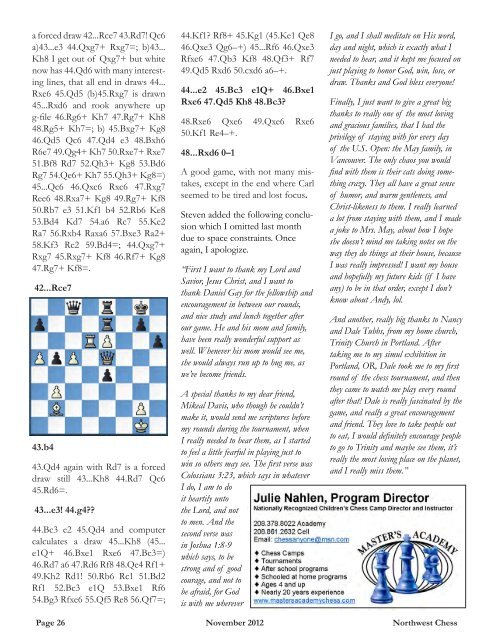 201211 - Northwest Chess!