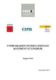 Comparaison internationale BÃ¢timent et Energie ... - Prebat