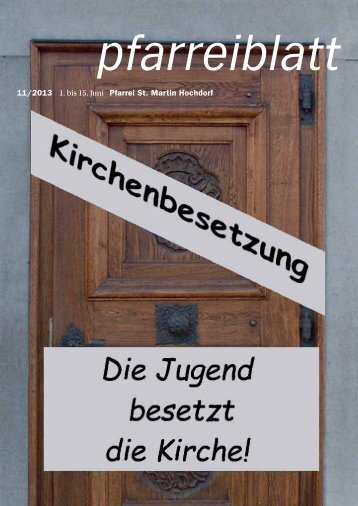 Neuste Ausgabe Pfarreiblatt - Pfarrei Hochdorf
