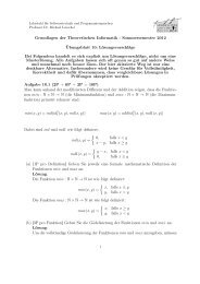 Grundlagen der Theoretischen Informatik - Sommersemester 2012 ...