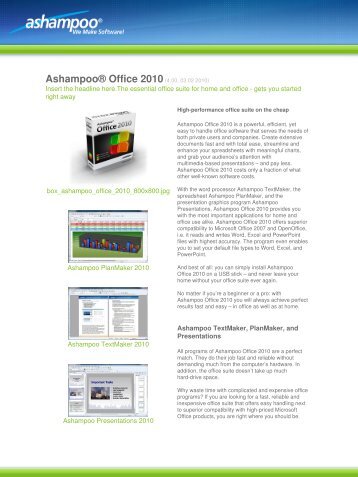 AshampooÂ® Office 2010