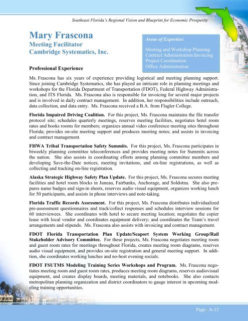Cambridge Systematics - South Florida Regional Planning Council