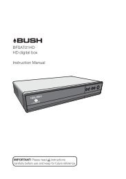 BFSAT01HD HD digital box Instruction Manual - Bush freesat