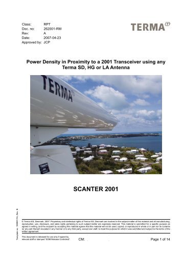 Power Density in Proximity to a 2001 Transceiver using any Terma ...