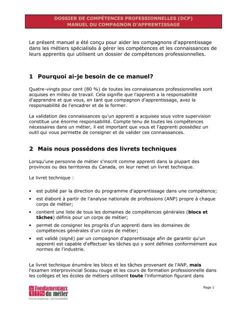 Dossier de compétences professionnelles - Base de données en ...