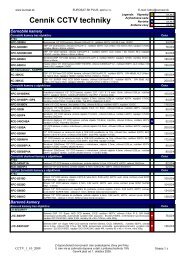 CennÃ­k CCTV techniky - EUROSAT SK PLUS