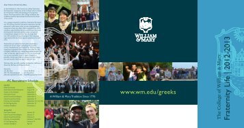 Fraternity Life | 2012-2013 - College of William and Mary
