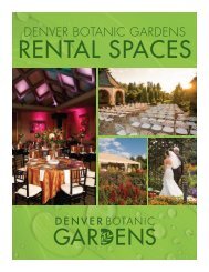 RENTAL SPACES - Denver Botanic Gardens