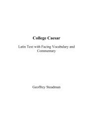 College Caesar - Greek and Latin Texts with Facing Vocabulary and ...