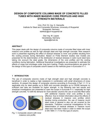 design of composite columns made of concrete ... - CCVI Information