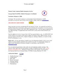 Nassau County Amateur Radio Emergency Service Newsletter