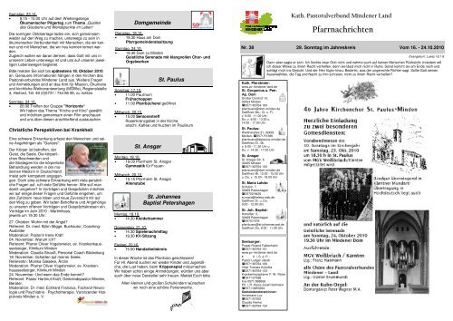 Pfarrnachrichten Nr. 38 vom 16. - 24.10.2010 (PDF) - Domgemeinde ...