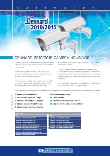 dennard 2010/2015 camera housings - Smiths Technical Systems