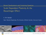 Scale Dependent Plasticity & the Bauschinger Effect - Materials ...