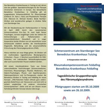 Schmerzzentrum am Starnberger See Benedictus ... - Artemed Gruppe