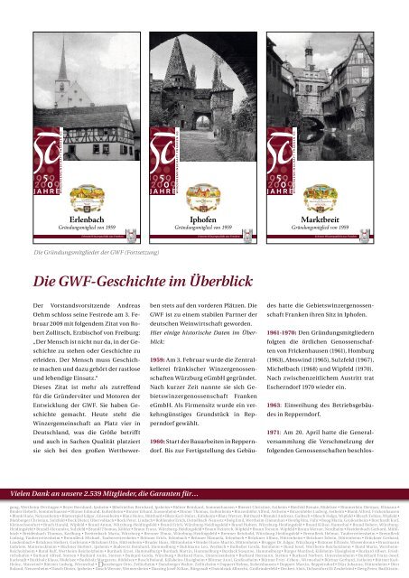 50 Jahre GWF - GWF-Frankenwein