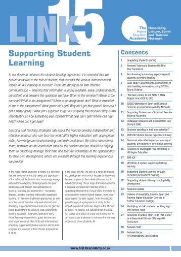 Supporting Student Learning - Higher Education Academy