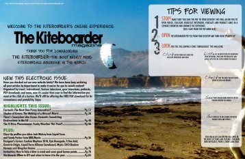 TIPS FOR VIEWING - The Kiteboarder Magazine