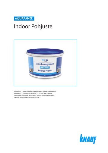 Aquapanel Indoor Pohjuste - Knauf