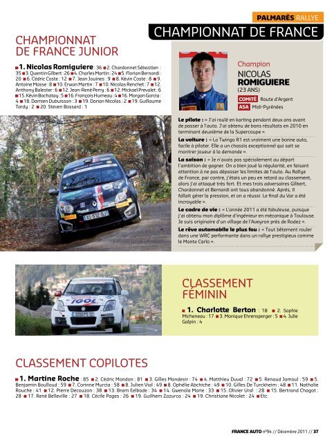 France auto nÂ°94 - FFSA