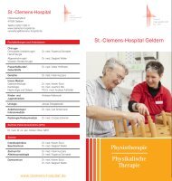 Flyer Physiotherapie/Physikalische Therapie - St.-Clemens-Hospital ...