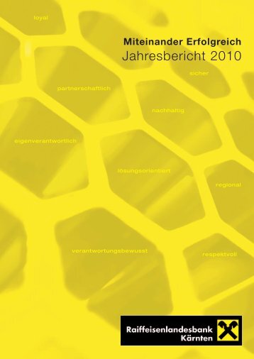 Geschäftsbericht 2010 als Download - Raiffeisen Rechenzentrum