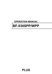 BF-030SPP/WPP - PLUS Corporation of America