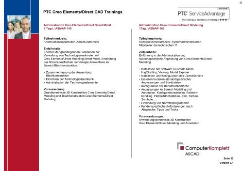 ASCAD Ausbildungskatalog PTC - ComputerKomplett ASCAD