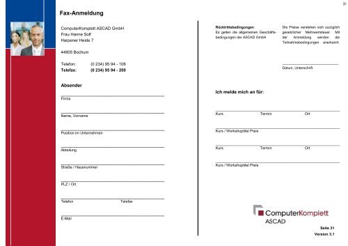 ASCAD Ausbildungskatalog PTC - ComputerKomplett ASCAD