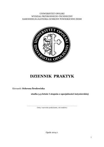 Dziennik praktyk 2013-2014.pdf - SAMODZIELNA KATEDRA ...