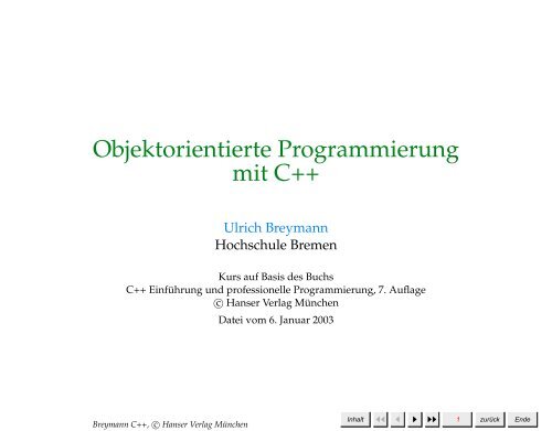 Breymann. C++ Einführung und professionelle Programmierung