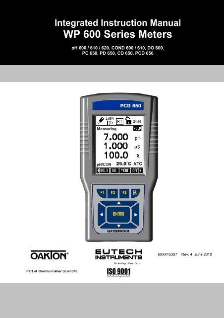 OAKTON PH 600 pH Meter and Probe