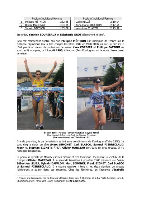 TÃ©lÃ©charger - FÃ©dÃ©ration FranÃ§aise de Triathlon